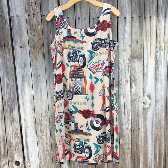 Harley-Davidson Dresses & Skirts - Harley Davidson 50’s Graphic Print Tank Dress L